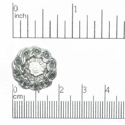 19.5mm Conch Flower Button - Made of Pewter - Made in the USA - BTN27