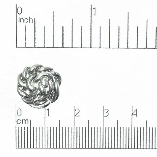15mm Spiral Cord Button - Made of Pewter - Made in the USA - BTN29