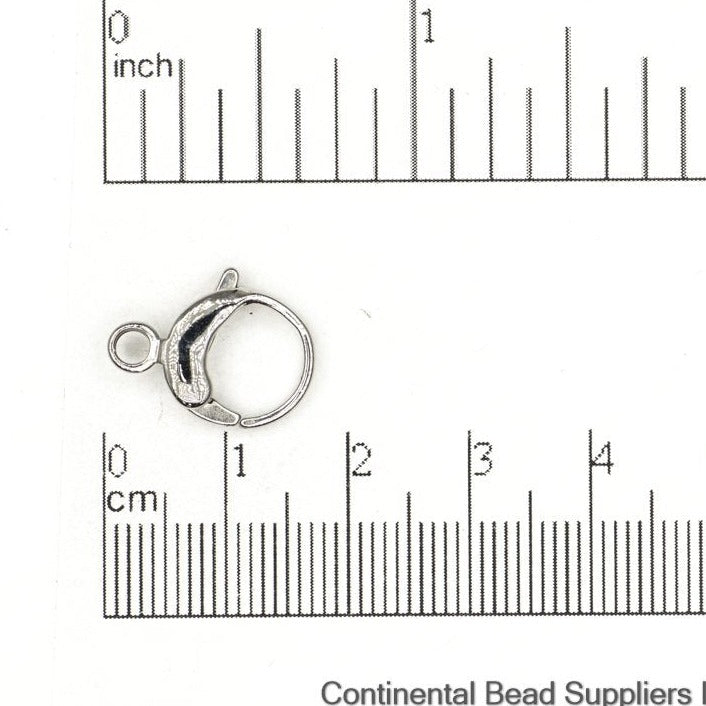 17mm x 13mm Round Lobster Claw Clasp - Made from Stainless Steel - Sold by the Piece - C105SS