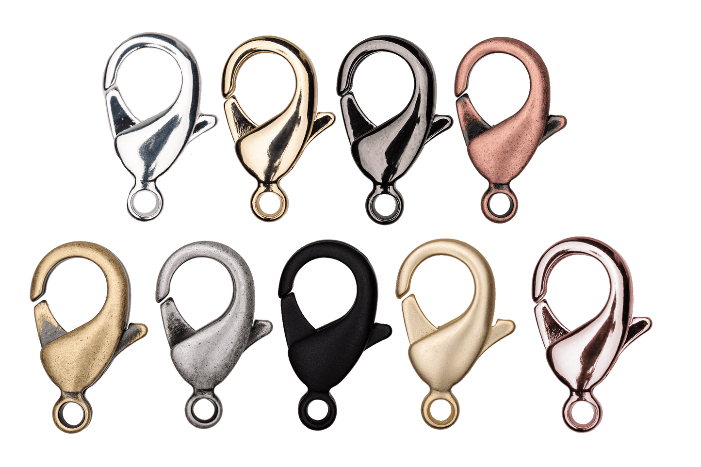 Lobster Claw Clasp - Small Size 12mm x 7mm - Multiple Finishes - Sold Individually - C902