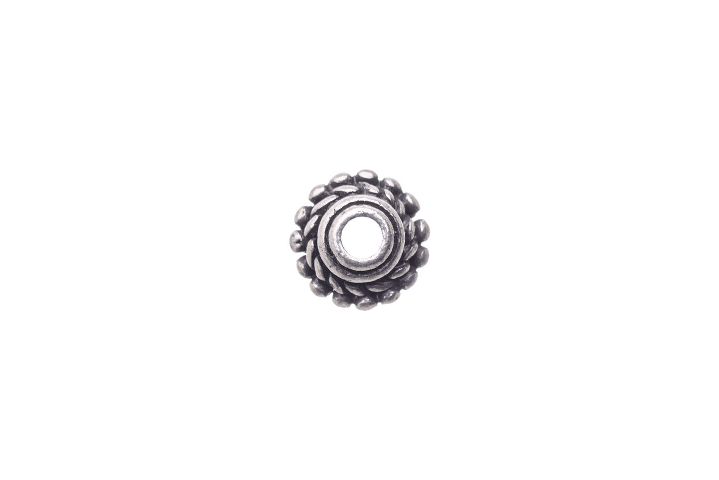 8mm Spiral Cord Pewter Bead Cap - Made in the USA - Sold Individually - CBS 2024