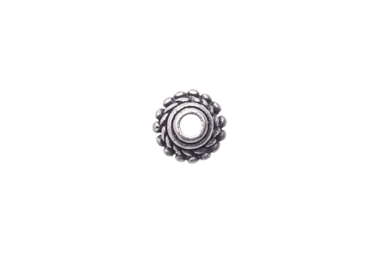8mm Spiral Cord Pewter Bead Cap - Made in the USA - Sold Individually - CBS 2024