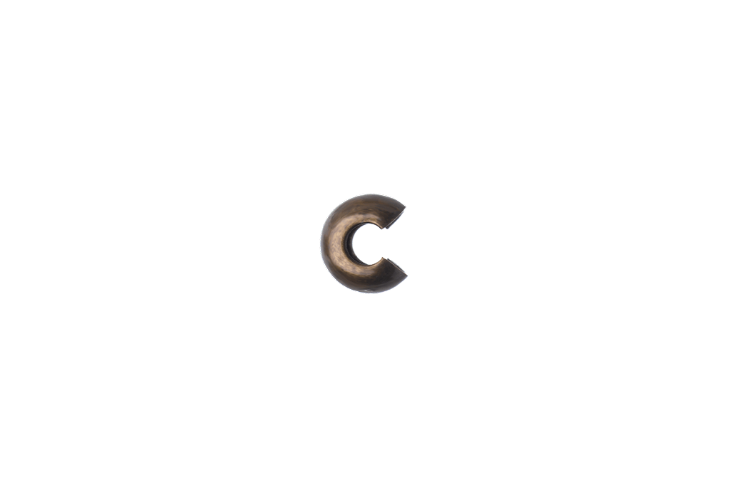 4mm Crimp Cover - Made from Brass - Electro-Plated - 100% Lead Safe - Nickel Free - Hypoallergenic - Sold Individually - CCOV4