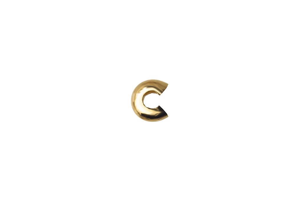4mm Crimp Cover - Made from Brass - Electro-Plated - 100% Lead Safe - Nickel Free - Hypoallergenic - Sold Individually - CCOV4