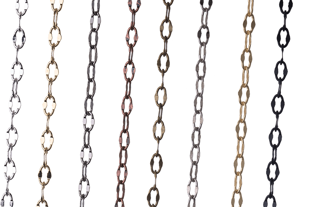 Cable Chain - 4mm x 2.5mm - Available in Multiple Colors - Sold by the Foot - CH 1010