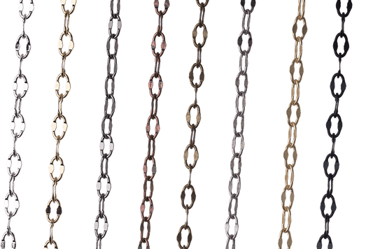 Cable Chain - 4mm x 2.5mm - Available in Multiple Colors - Sold by the Foot - CH 1010