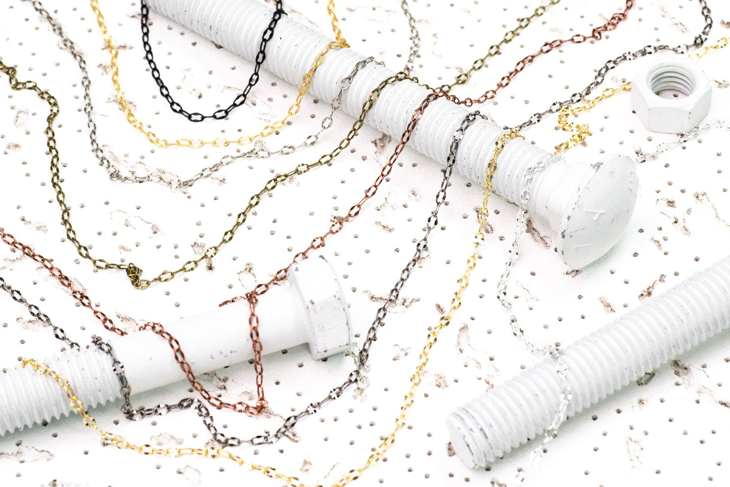 Cable Chain - 4mm x 2.5mm - Available in Multiple Colors - Sold by the Foot - CH 1010