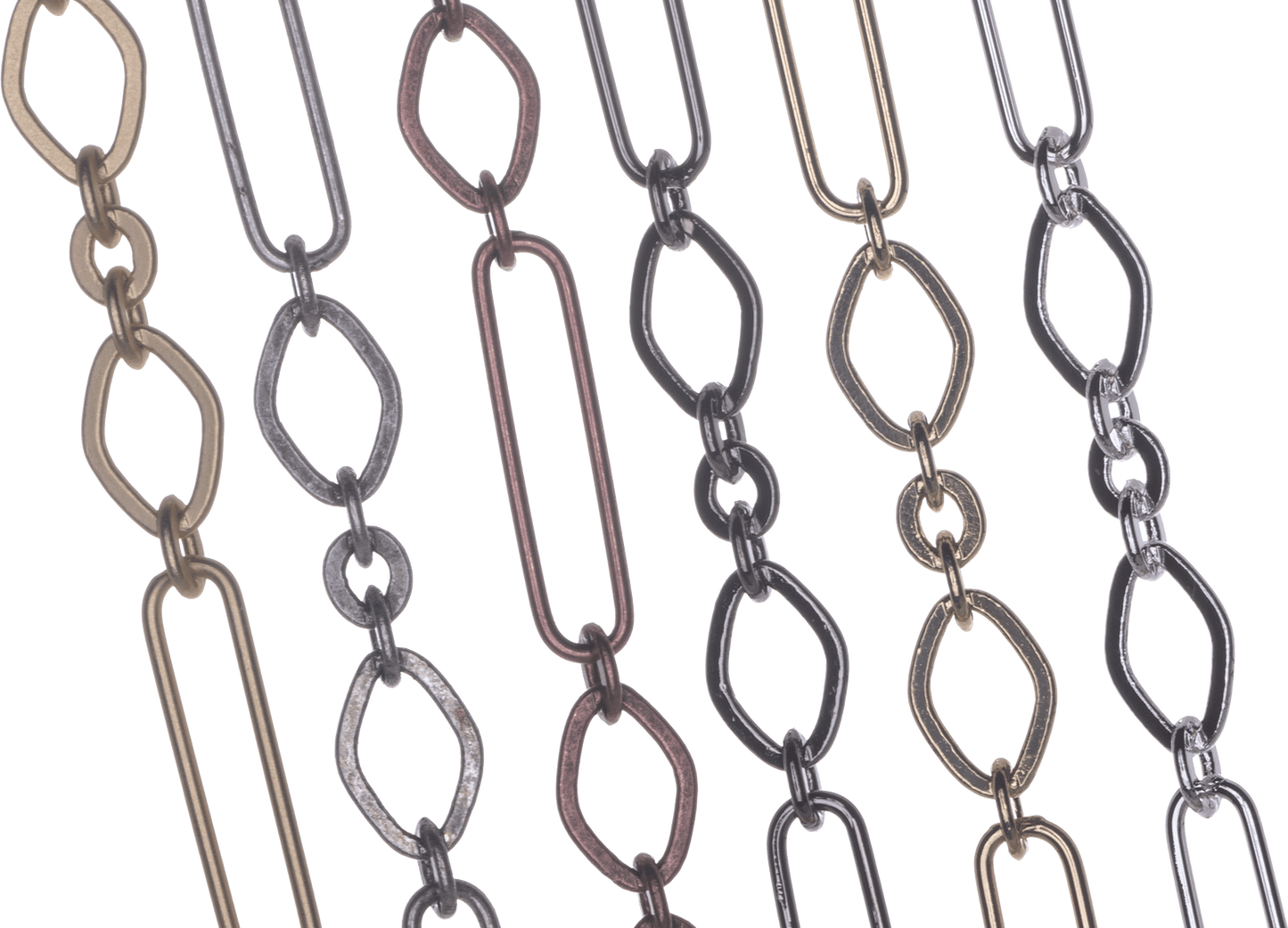 22.5mm Long x 5.25mm Wide Specialty Paperclip Chain available in Multiple Colors sold by the Foot - CH 2601