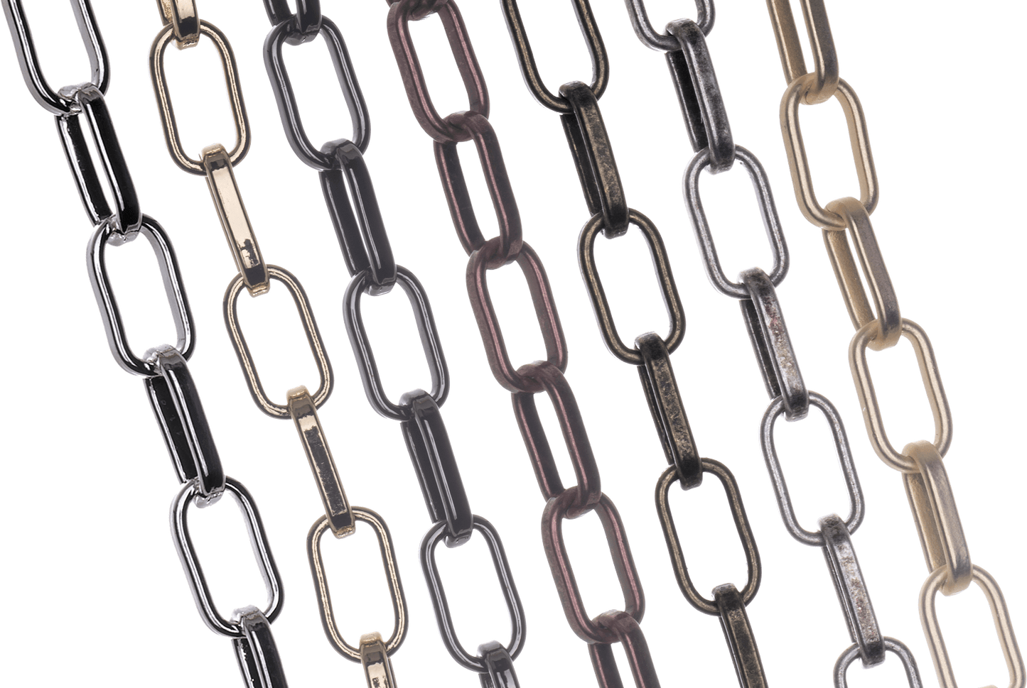 Paperclip Chain 12mm x 6.7mm available in Multiple Colors sold by the Foot - CH 2603