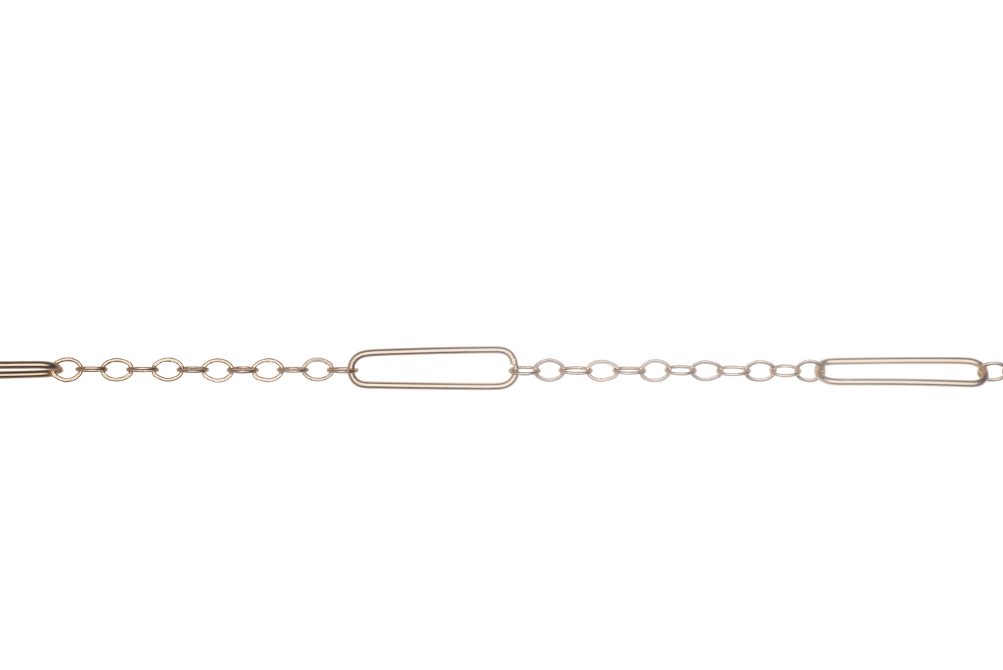 22mm x 5mm Specialty Paperclip and Round Cable Chain available in Multiple Colors sold by the Foot - CH2604