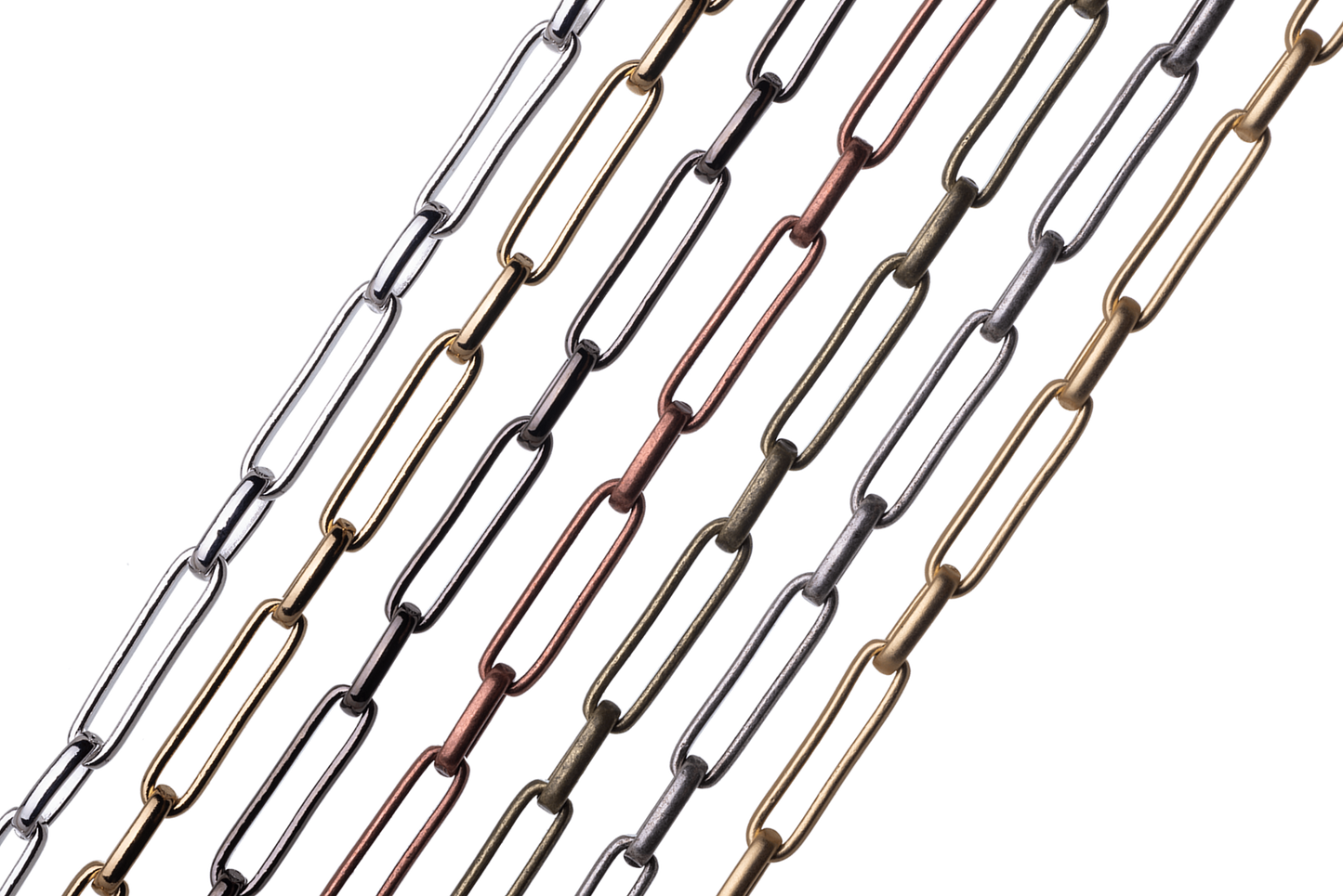 Paperclip & Oval Cable Chain - 5mm available in Multiple Colors sold by the Foot - CH 2605