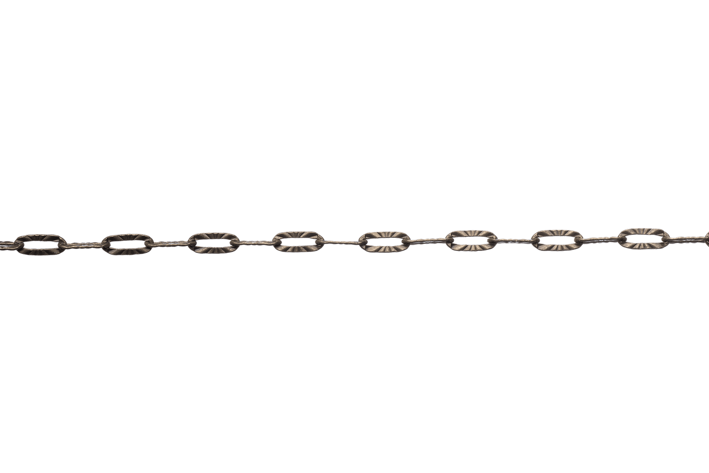 Paperclip Cable Chain with Kinked Design measures 6mm x 3mm available in Many Finishes sold by the Foot - CH 2607