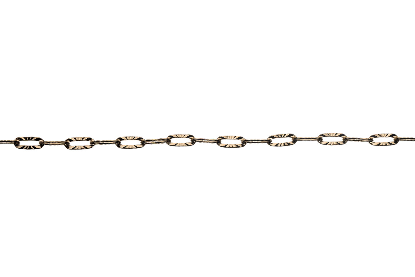 Paperclip Cable Chain with Kinked Design measures 6mm x 3mm available in Many Finishes sold by the Foot - CH 2607