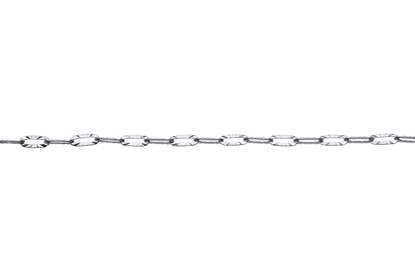 Paperclip Cable Chain with Kinked Design measures 6mm x 3mm available in Many Finishes sold by the Foot - CH 2607