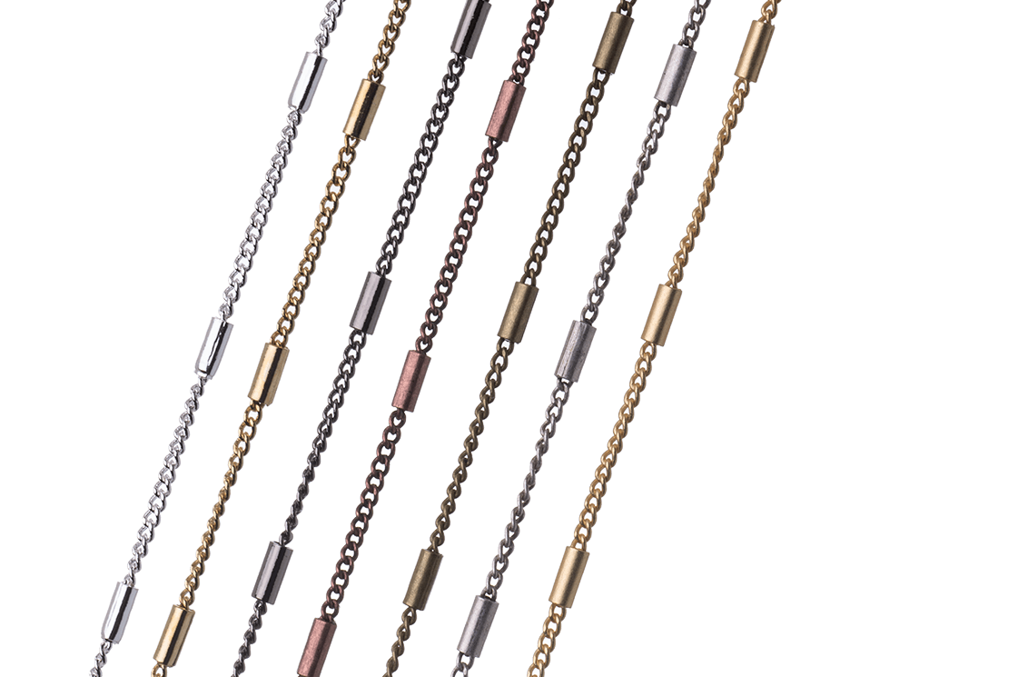 Satellite Curb Chain 1.2mm available in Multiple Colors sold by the Foot - CH 2610