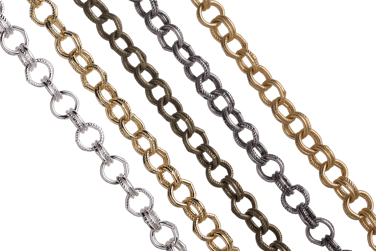 Double Link Cable Chain 8mm Available Multiple Colors - Per Foot - CH-2611