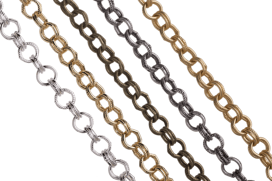 Double Link Cable Chain 8mm Available Multiple Colors - Per Foot - CH-2611