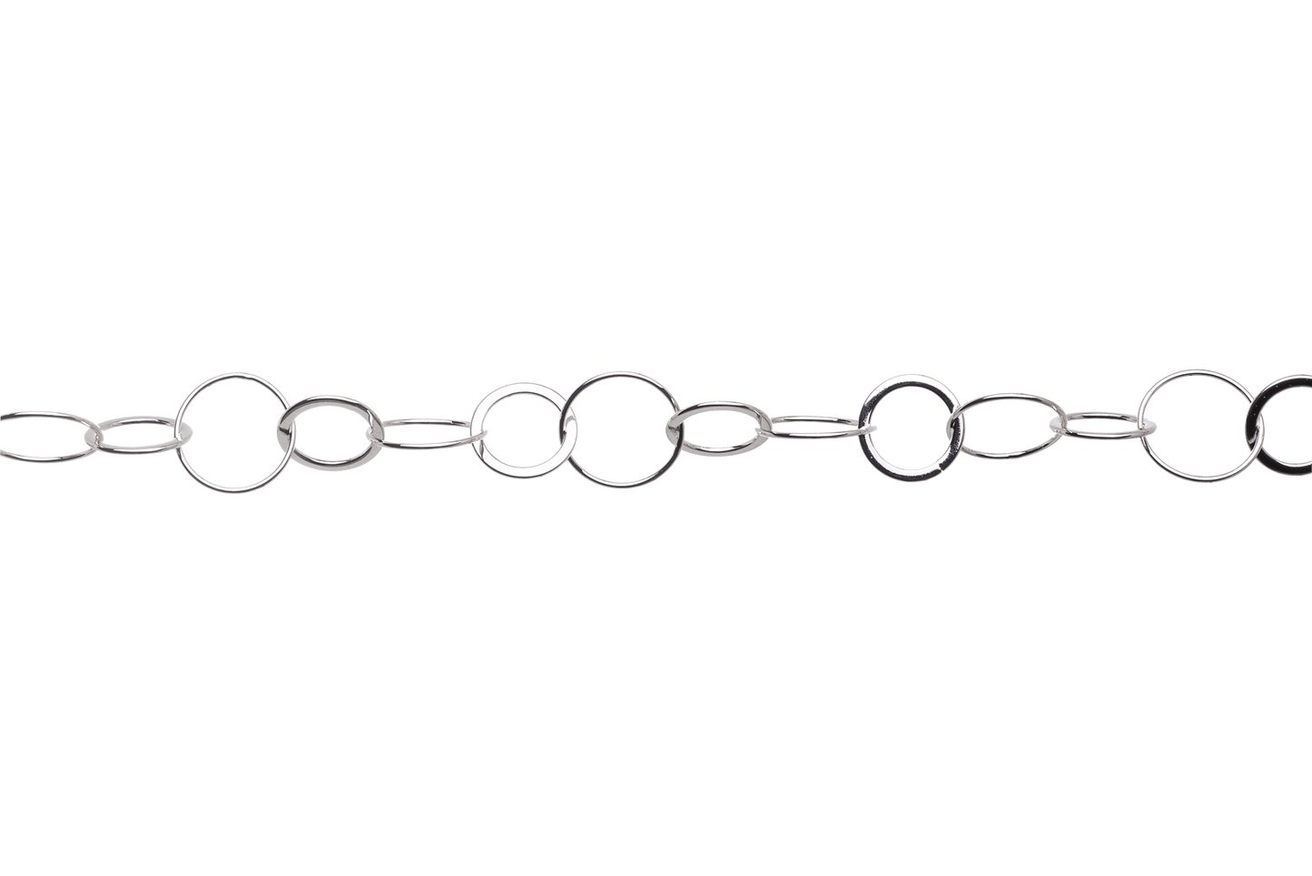 Round Cable Chain with 12mm and 18mm Links available in Multiple Colors sold by the Foot - CH 2612