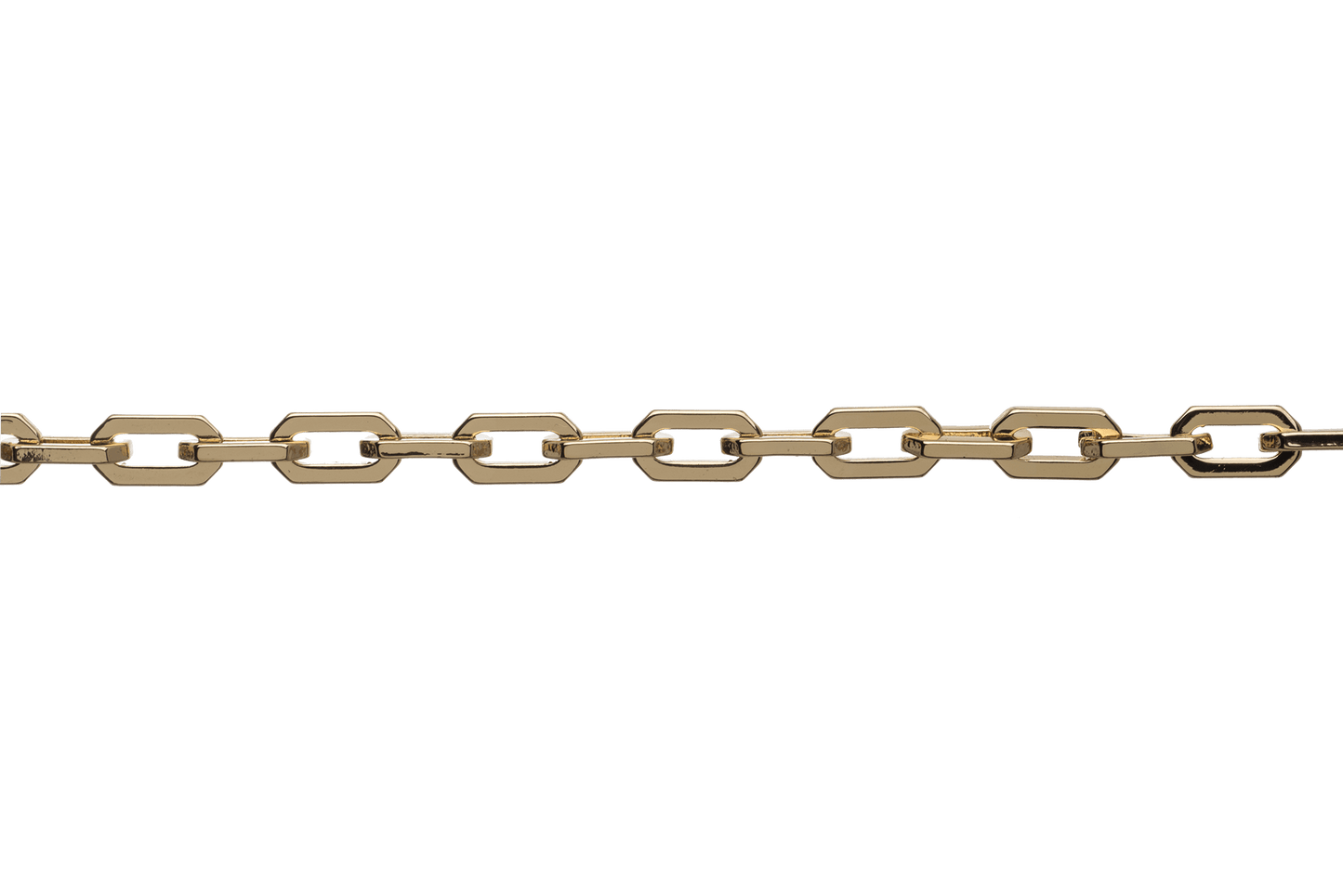 Cable Chain with Angular Brutalist Design - Measures 6mm x 10mm - Sold by the Foot - CH 2614