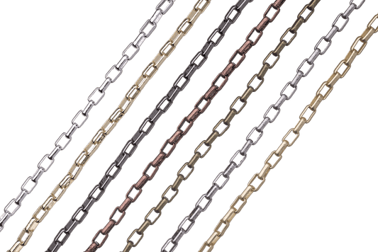 Box Chain - 5mm x 3mm - Available in Multiple Colors - Sold by the Foot - CH 320