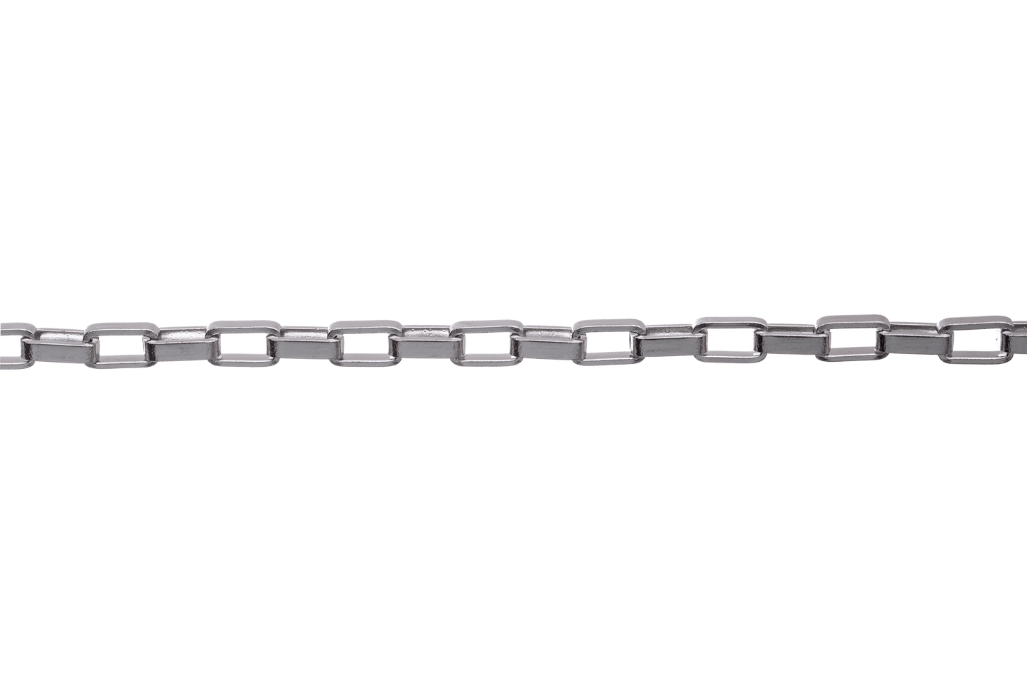 2mm Rectangular Box Chain - Silver Stainless Steel - Made from Flat Wire - CH-71SS