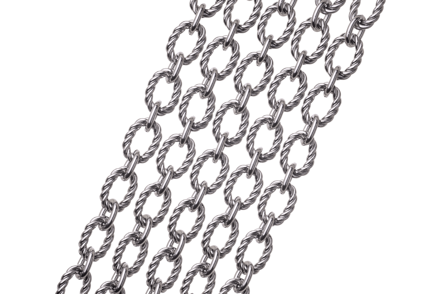Textured Oval Cable Chain Large Size measures 11mm x 8mm available in Waterproof Gold sold by the Foot - CH 74SS