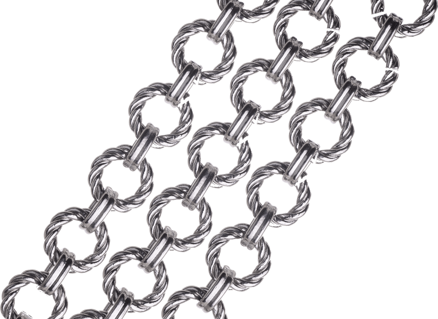 Designer Textured Non-Tarnish Cable Chain 11mm - Per Foot CH-76SS