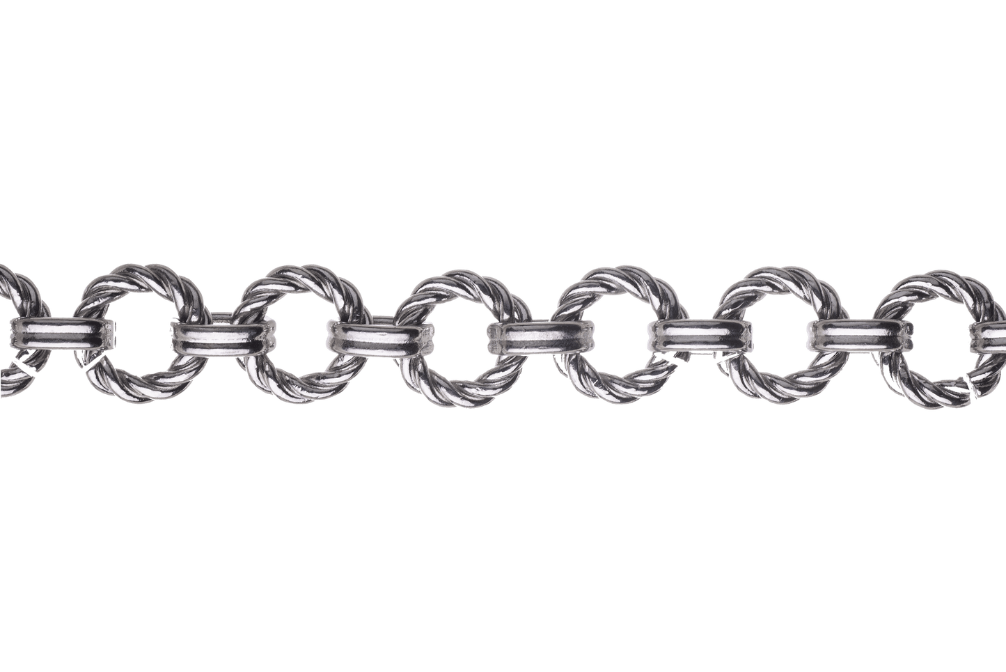 Designer Textured Non-Tarnish Cable Chain 11mm - Per Foot CH-76SS