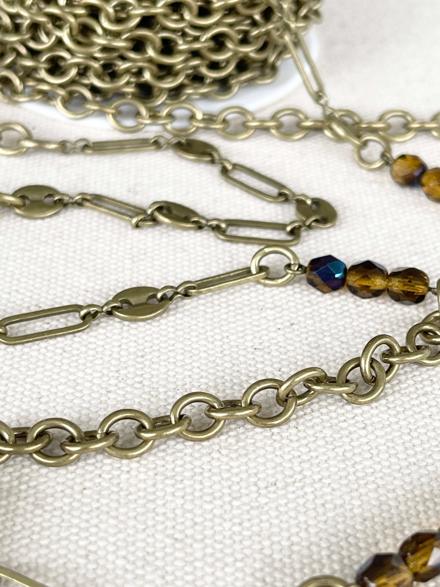 Cable Chain 8mm x 6.5mm available in Multiple Colors sold by the Foot - CH 806