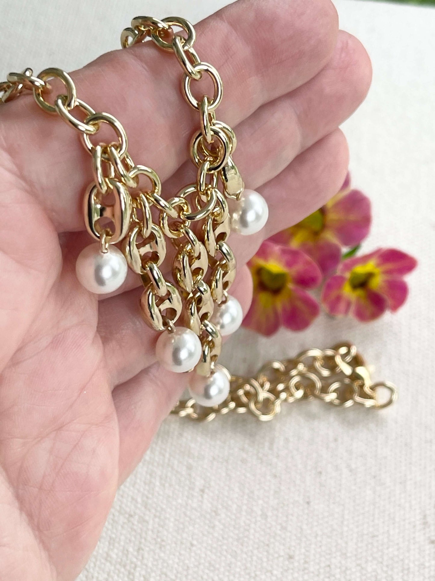 Cable Chain 8mm x 6.5mm available in Multiple Colors sold by the Foot - CH 806