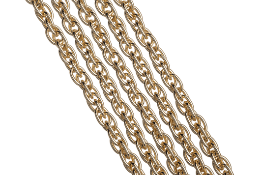 5mm French Byzantine Rope Chain - 18k Gold Plating - Sold by the Foot - CH-816