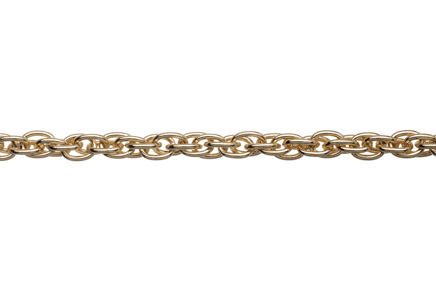 5mm French Byzantine Rope Chain - 18k Gold Plating - Sold by the Foot - CH-816