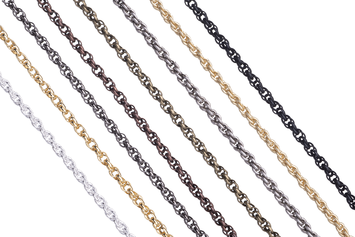 1.6mm Spiral Rolo Rope Chain Sold by The Foot - CH 865