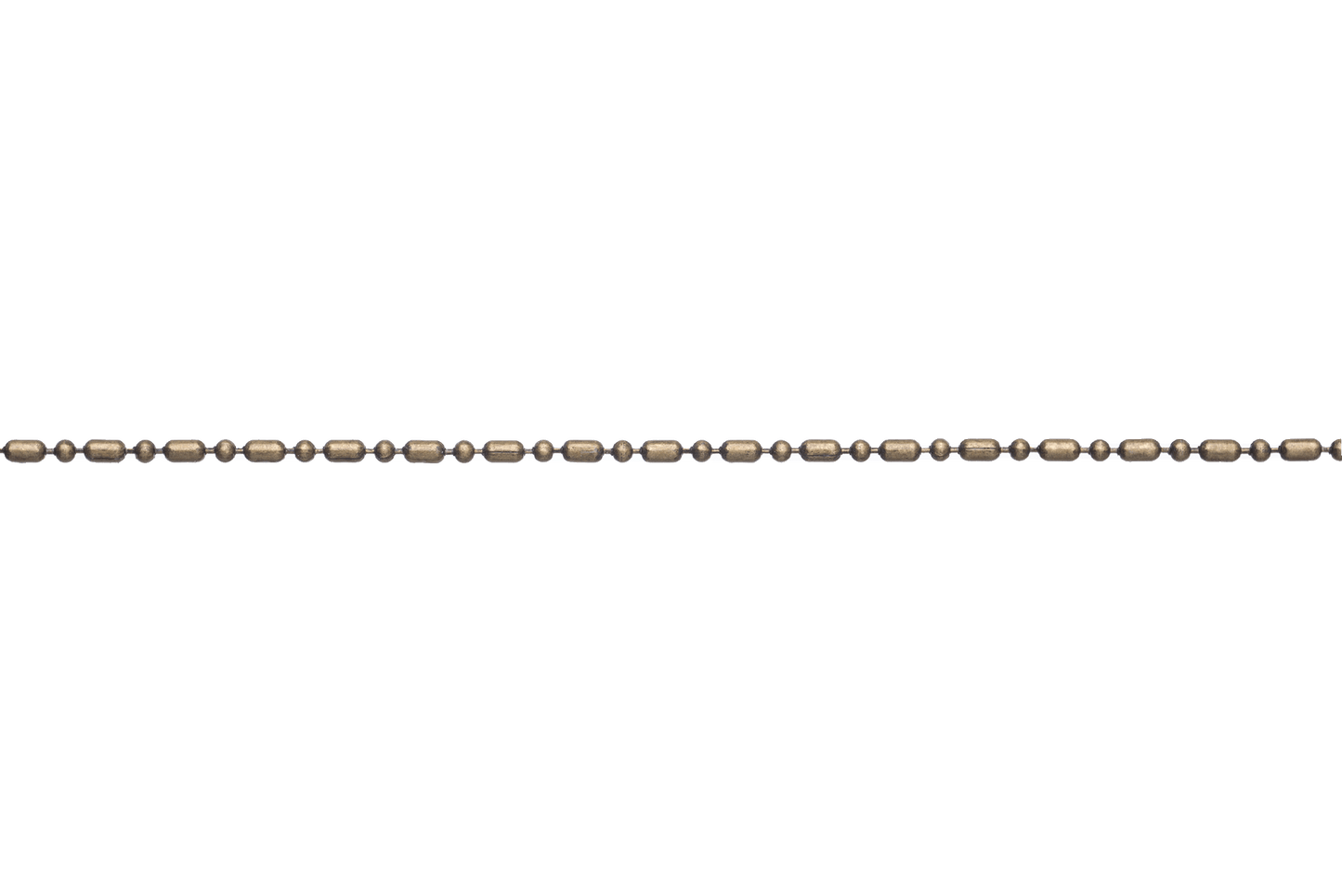 1mm Petite Dot-Dash Ball Chain - Made of Brass - Sold by the Foot - CH-901