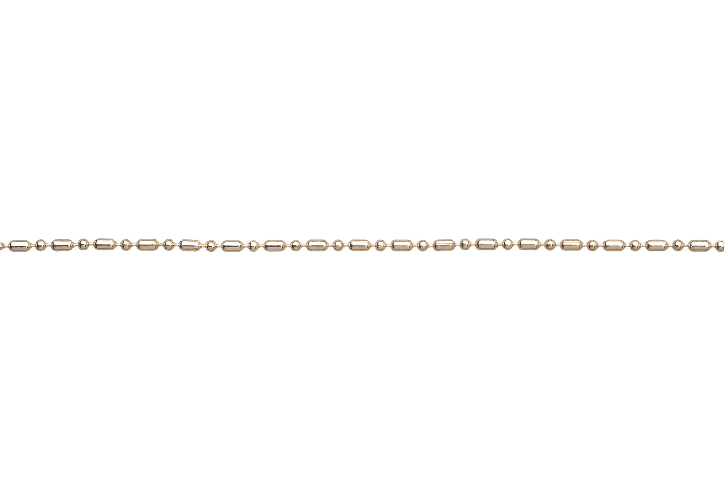1mm Petite Dot-Dash Ball Chain - Made of Brass - Sold by the Foot - CH-901