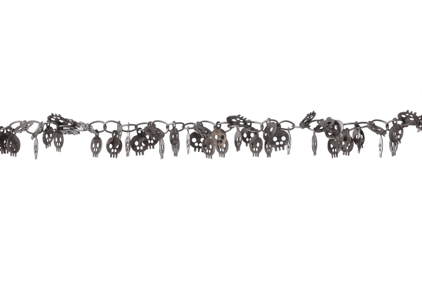 6mm Halloween Dangling Skull Chain - Made of Brass - Sold by the Foot - Ch-908
