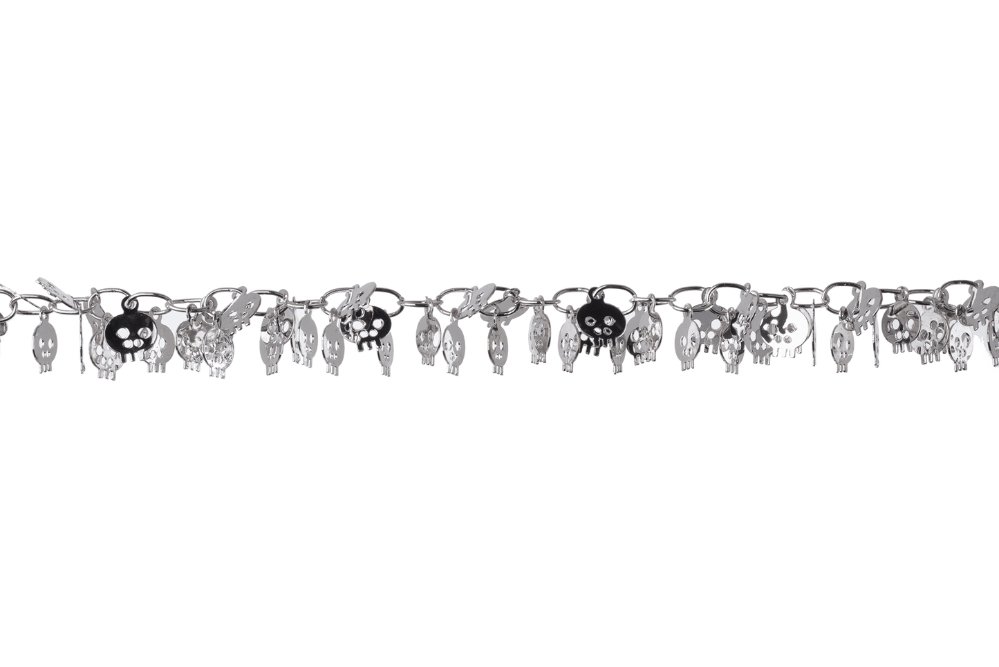 6mm Halloween Dangling Skull Chain - Made of Brass - Sold by the Foot - Ch-908