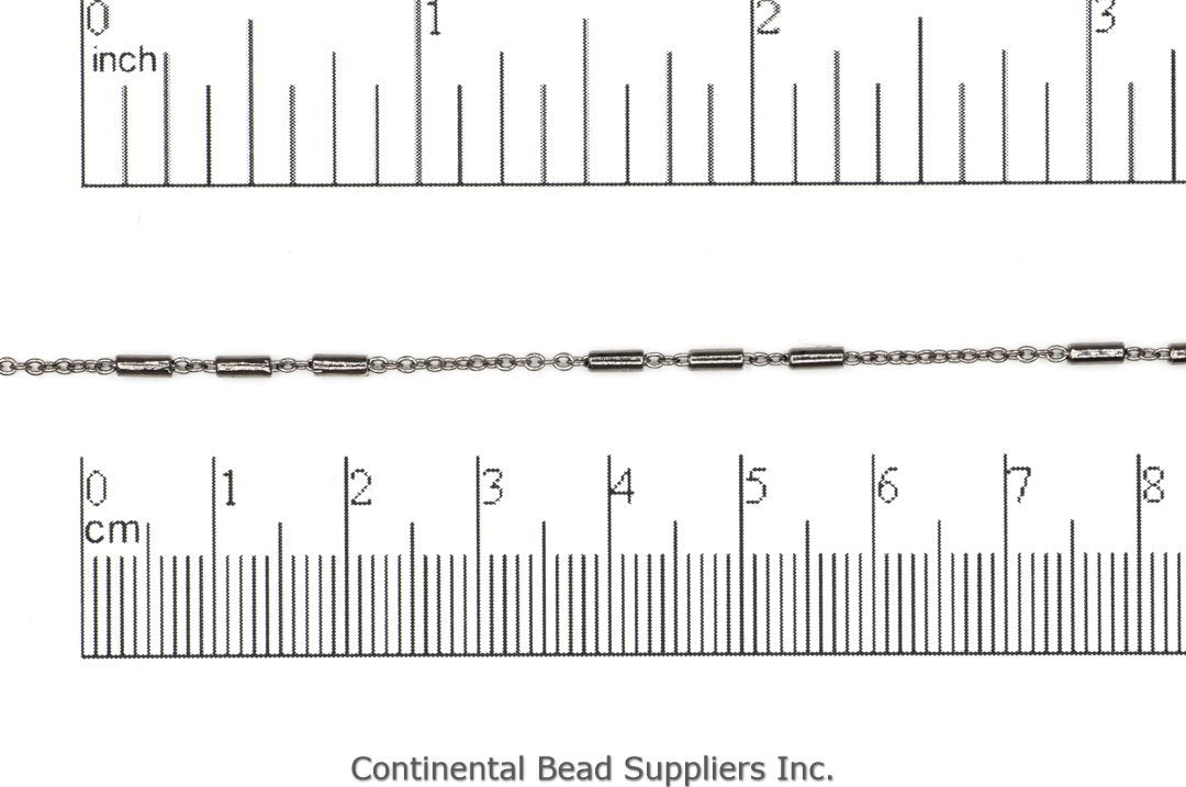1mm Petite Three Bar Satellite Cable Chain - Made of Brass - Sold by the Foot - Ch-922