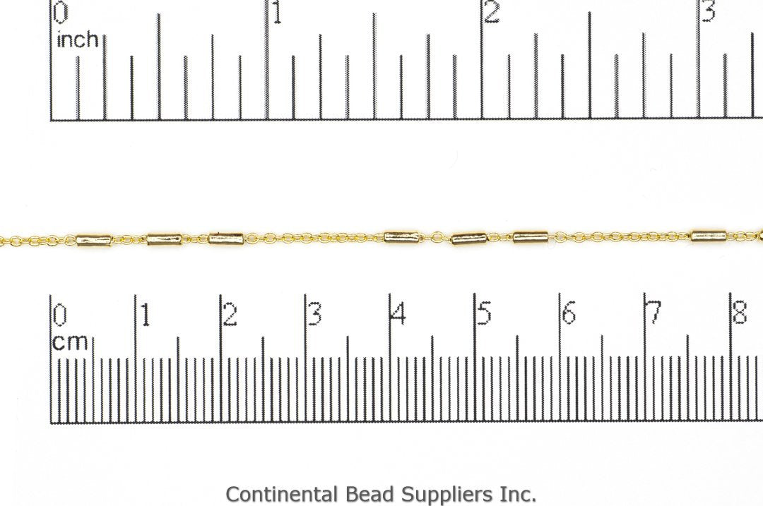 1mm Petite Three Bar Satellite Cable Chain - Made of Brass - Sold by the Foot - Ch-922