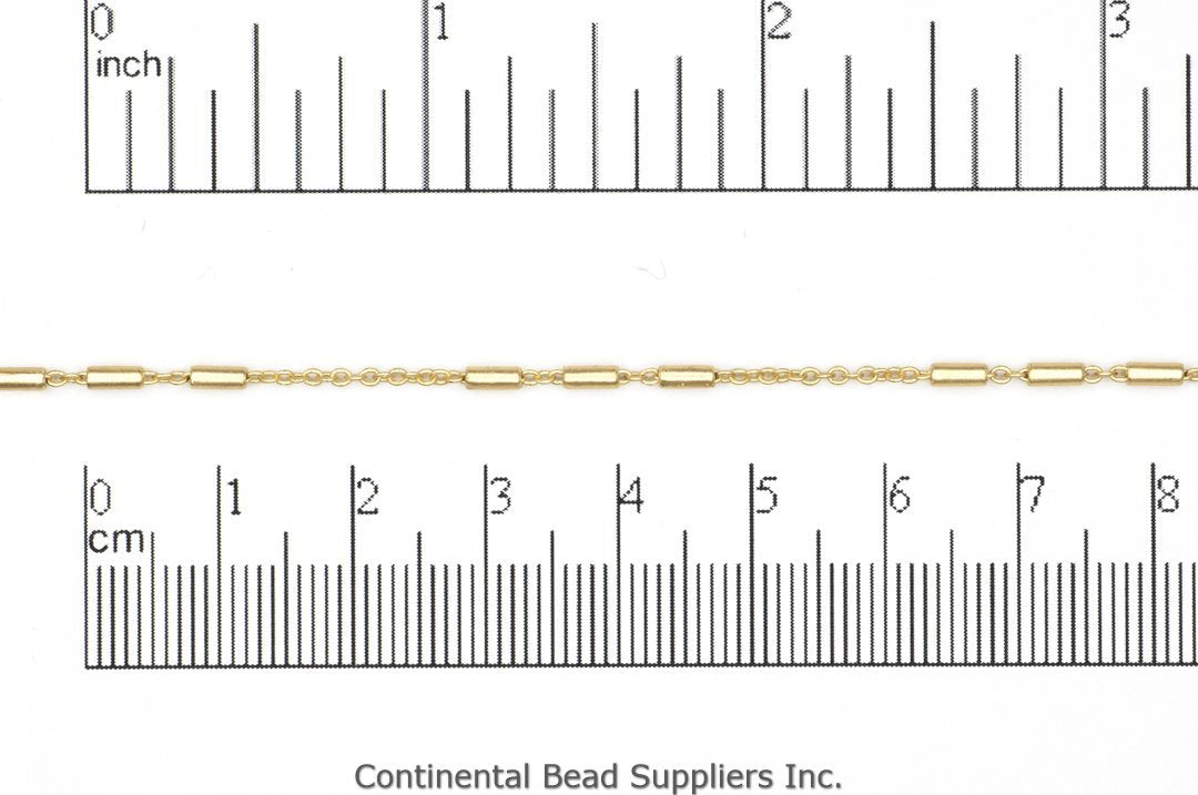 1mm Petite Three Bar Satellite Cable Chain - Made of Brass - Sold by the Foot - Ch-922