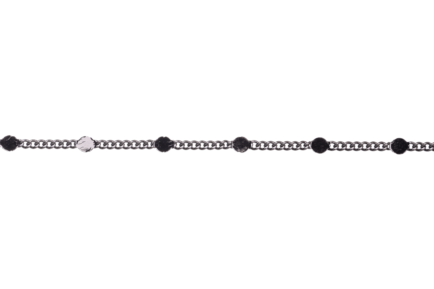 2.25mm Curb Hammered Satellite Chain sold by the Foot - CH 929