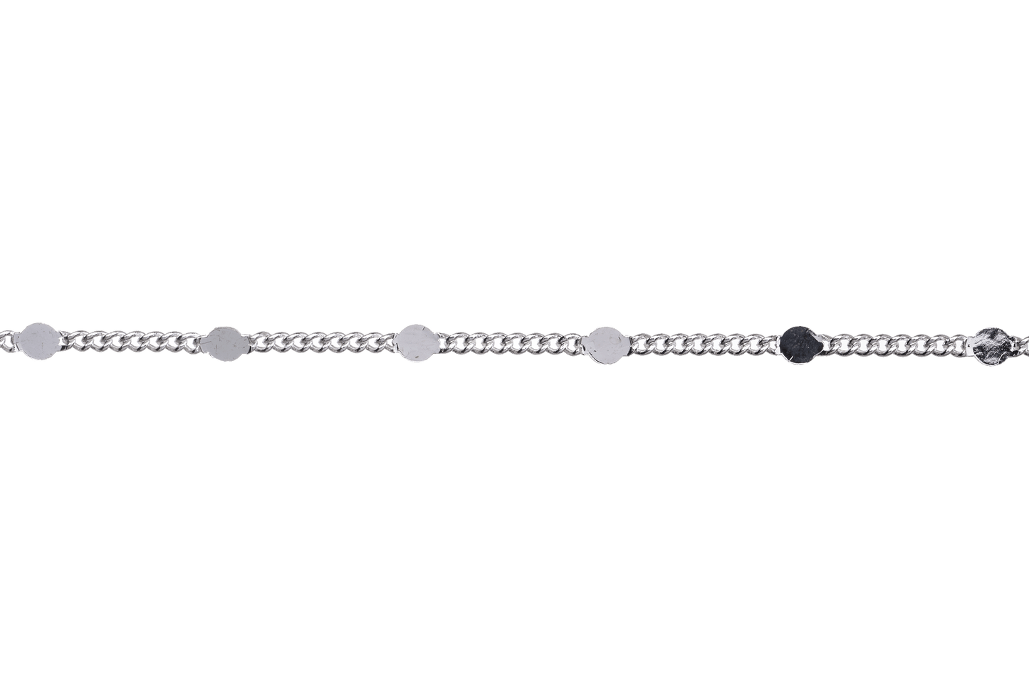 2.25mm Curb Hammered Satellite Chain sold by the Foot - CH 929