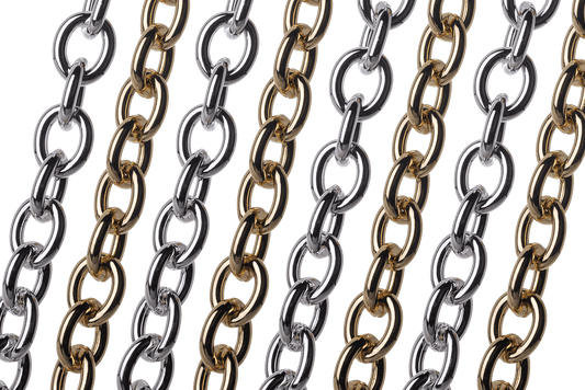 15mm x 12.5mm Aluminum Round Cable Chain - CH 945 - Sold by the Foot