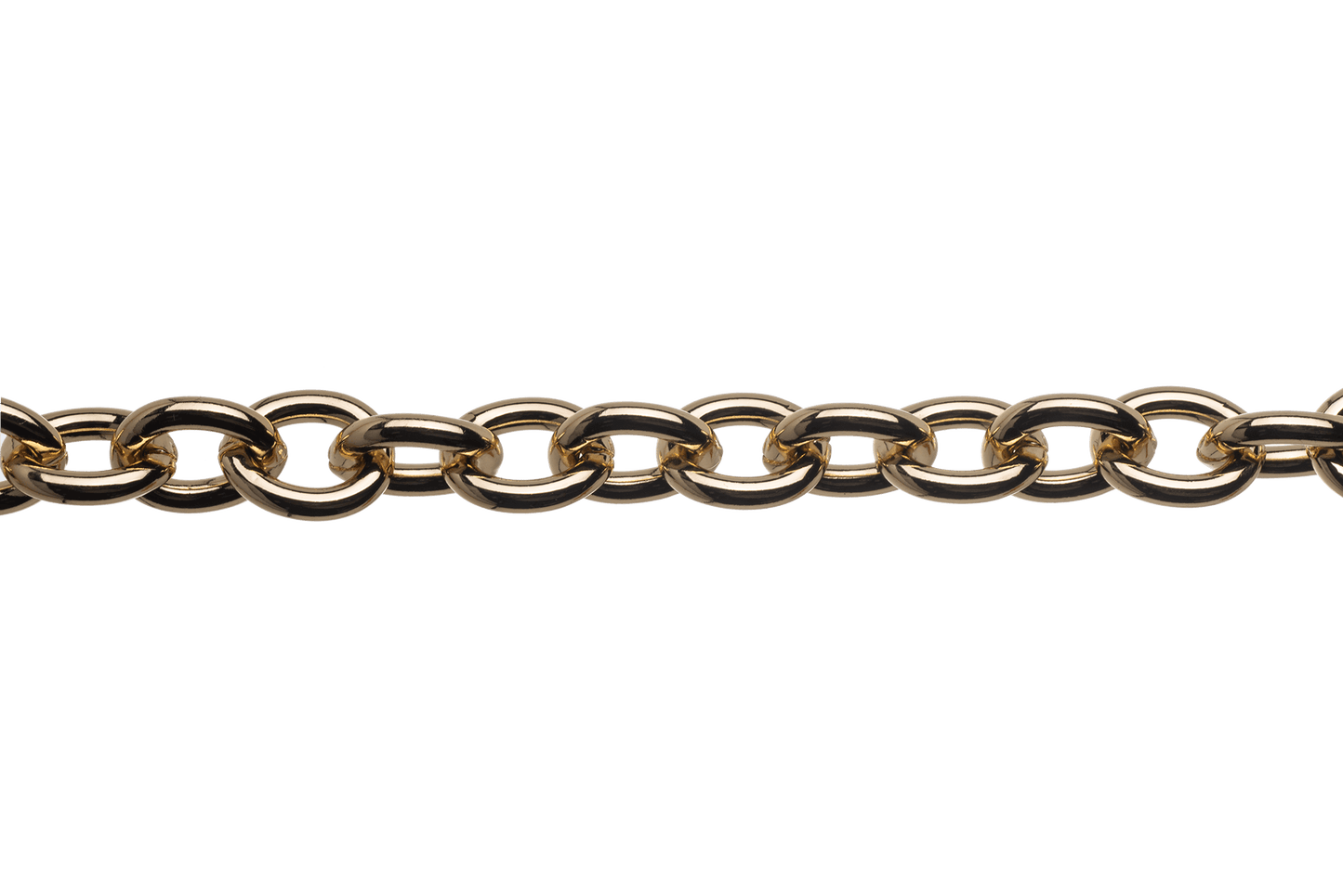 15mm x 12.5mm Aluminum Round Cable Chain - CH 945 - Sold by the Foot