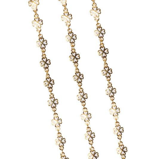 10.3mm x 5.8mm Clover Chain Specialty Chain Sold by The Foot - CH 1118
