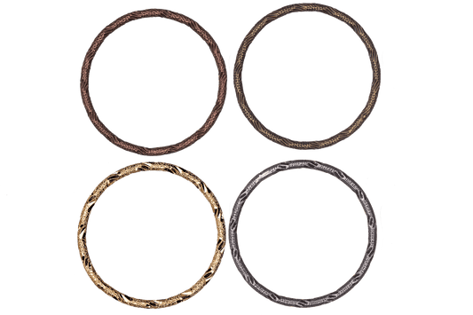 34mm Diamond Cut Closed Rings - Available in Multiple Finishes - Made of Brass - Sold by the Piece - CH1184Link