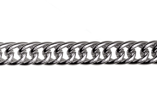 11.8mm x 7.8mm Double Link Curb Chain - Made of Stainless Steel - Sold by the foot - Ch-119SS