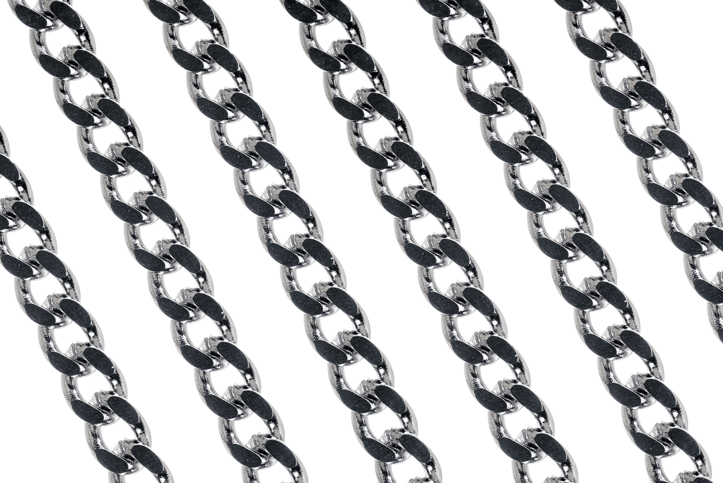 5.0mm x 3.25mm Hammered Stainless Steel Curb Chain sold by the Foot - CH 130SS