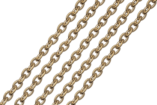 Tiny Cable Chain available in Waterproof Gold Measures 0.75mm sold by the Foot - CH 137SS/G