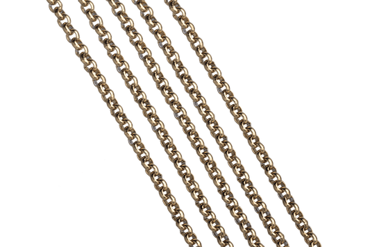Rolo Belcher Chain 2mm Non-Tarnish Gold Stainless Steel - Per Foot